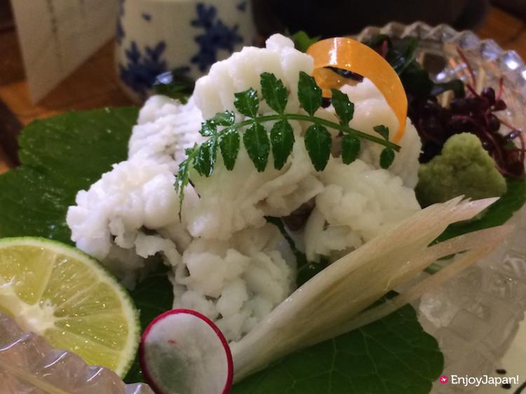 先斗町河童壽司的鱧魚的切片